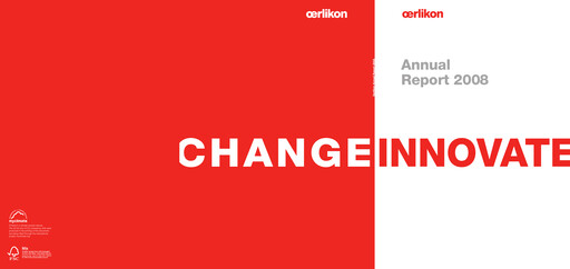 Vorschaubild OC Oerlikon Jahresbericht 2008