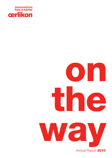 Vorschaubild OC Oerlikon Jahresbericht 2010
