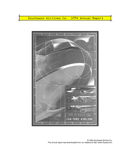 Thumbnail Southwest Airlines Annual Report 1994
