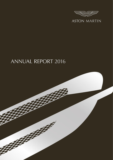 Miniature Aston Martin
 Rapport annuel 2016