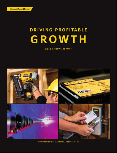 Thumbnail Stanley Black & Decker

 Annual Report 2013