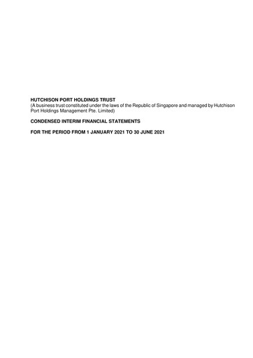 Thumbnail HPH Trust (Hutchison Port) Half-year Report 2021-h1