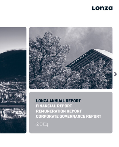 Miniature Lonza Rapport annuel 2014