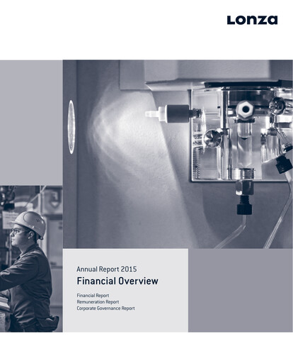 Miniature Lonza Rapport annuel 2015