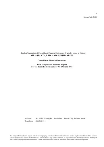 Thumbnail Air Asia Company Limited (AACL) Financial Statement 2022