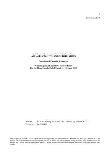 Thumbnail Air Asia Company Limited (AACL) Quarterly Report 2026-q1