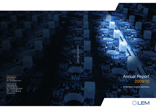 Miniature LEM Holding Rapport annuel 2009-2010