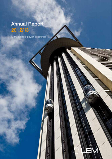 Miniature LEM Holding Rapport annuel 2012-2013