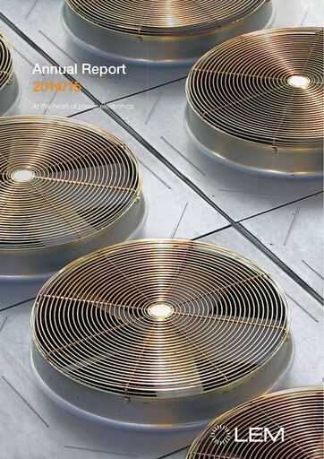 Miniature LEM Holding Rapport annuel 2014-2015