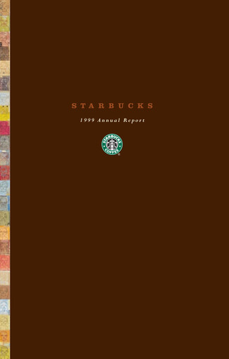 Thumbnail Starbucks Annual Report 1999