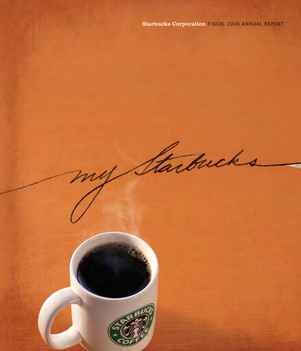 Thumbnail Starbucks Annual Report 2006