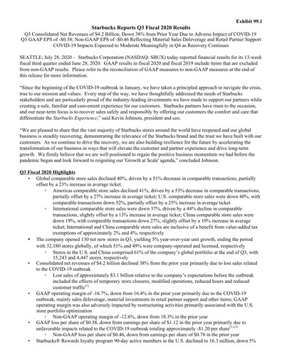 Thumbnail Starbucks Quarterly Report 2020-q3