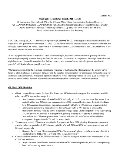 Thumbnail Starbucks Quarterly Report 2021-q1