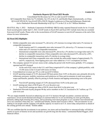 Thumbnail Starbucks Quarterly Report 2022-q2