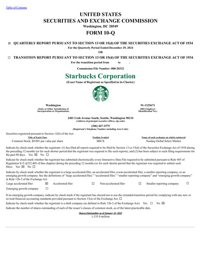 Thumbnail Starbucks Quarterly Report 2025-q1
