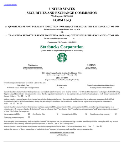 Thumbnail Starbucks Quarterly Report 2026-q3