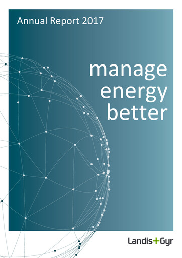 Miniature Landis+Gyr Rapport annuel 2017