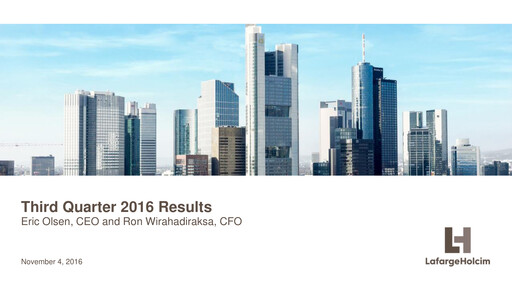 Thumbnail Holcim Group Quarterly Report 2016-q3