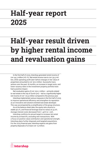 Thumbnail Intershop Holding Half-year Report 2025-h1