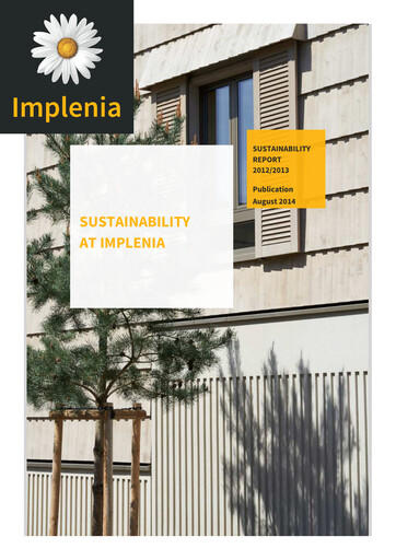 Thumbnail Implenia AG Sustainability Report 2012-2013