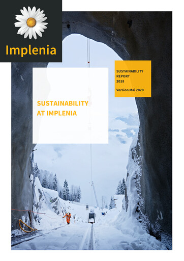 Thumbnail Implenia AG Sustainability Report 2018