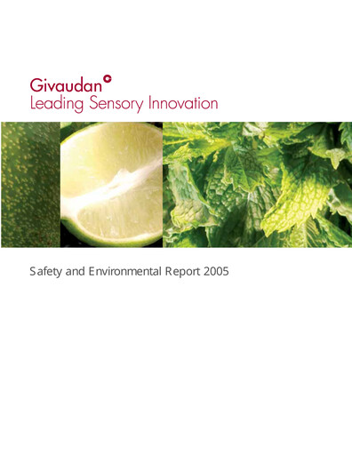 Miniature Givaudan Rapport de durabilité 2005