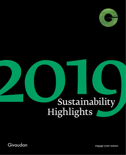 Miniature Givaudan Rapport de durabilité 2019