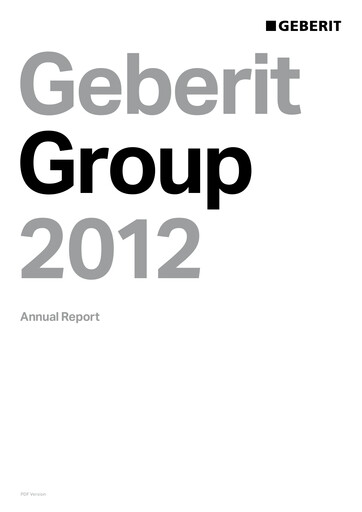 Thumbnail Geberit Annual Report 2012