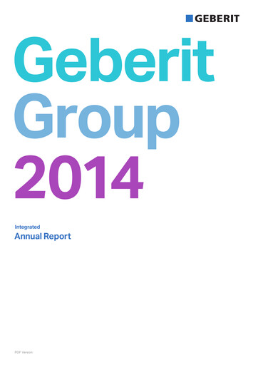 Thumbnail Geberit Annual Report 2014