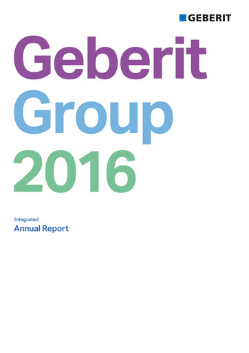 Thumbnail Geberit Annual Report 2016