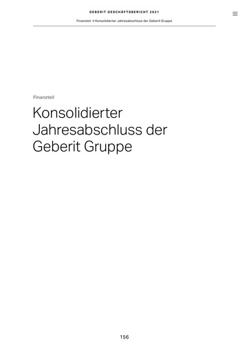 Thumbnail Geberit Financial Statement 2021