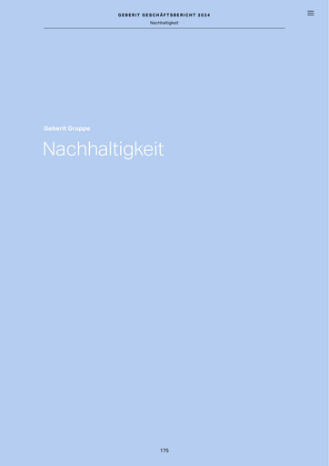 Thumbnail Geberit Sustainability Report 2024