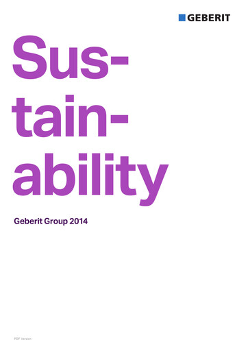 Miniature Geberit Rapport de durabilité 2014