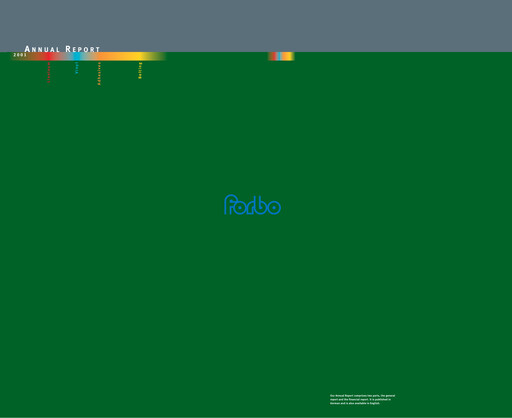 Miniature Forbo Holding Rapport annuel 2001