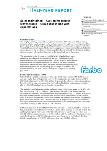 Thumbnail Forbo Holding Half-year Report 2005