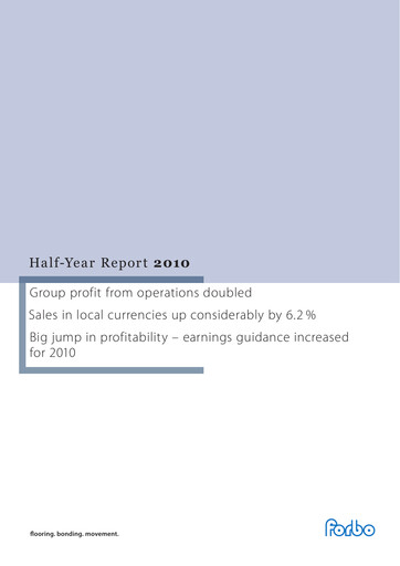 Thumbnail Forbo Holding Half-year Report 2010