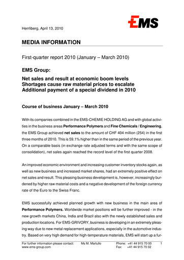 Vorschaubild Ems-Chemie Quartalsbericht 2010-q1