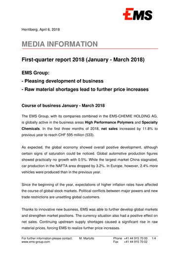 Vorschaubild Ems-Chemie Quartalsbericht 2018-q1