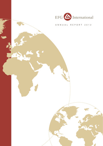 Miniature EFG International Rapport annuel 2012