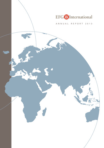 Miniature EFG International Rapport annuel 2013