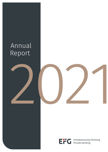 Miniature EFG International Rapport annuel 2021
