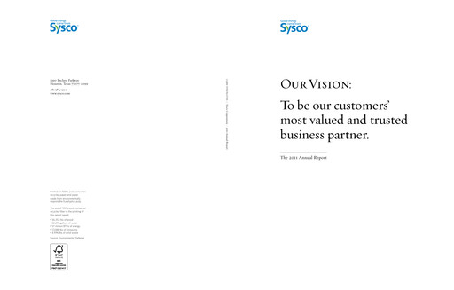 Thumbnail Sysco Annual Report 2011
