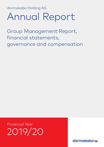Thumbnail dormakaba Annual Report 2019-2020