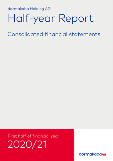Miniature dormakaba Rapport semestriel 2020-h1