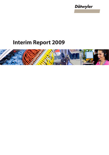 Thumbnail Dätwyler Half-year Report 2009-h1