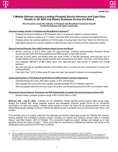 Thumbnail T-Mobile US Quarterly Report 2022-q2