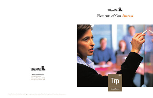 Thumbnail T. Rowe Price
 Annual Report 2003