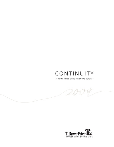 Thumbnail T. Rowe Price
 Annual Report 2009