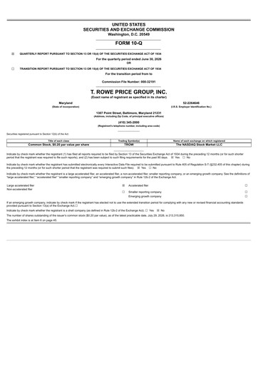 Miniature T. Rowe Price
 Rapport trimestriel 2026-q2