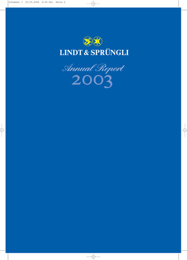 Thumbnail Chocoladefabriken Lindt & Sprüngli Annual Report 2003
